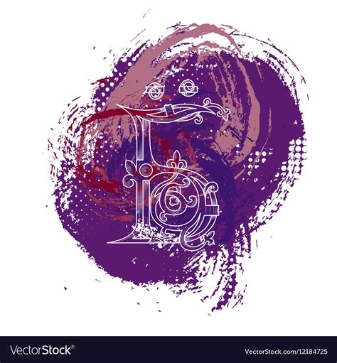 Russian swear letter vintage with intricate Vector Image