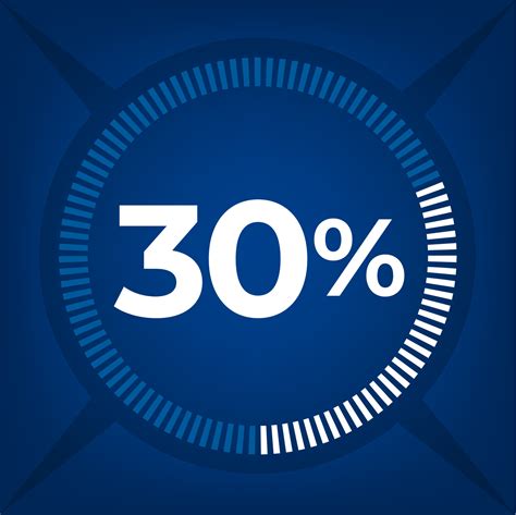 30 percent count on dark blue background 20662686 Vector Art at Vecteezy