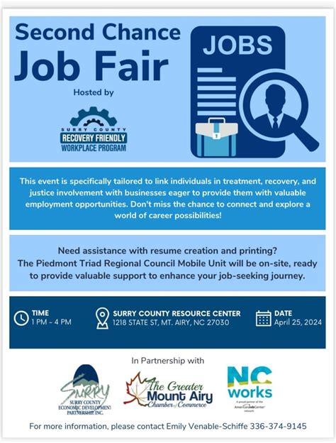 Today’s the day! Second Chance Job Fair from 1p -4p. All are welcome. No registration required ...