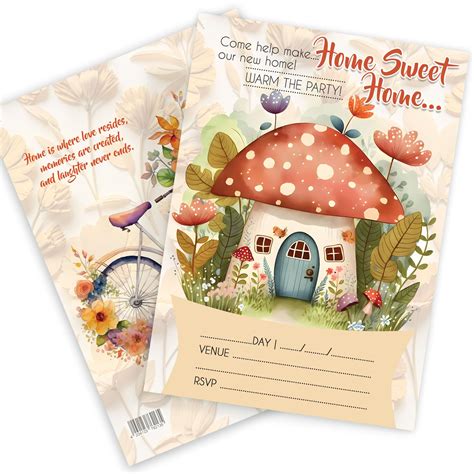 Creatie® Housewarming Invitation Cards (Enchanted Cottage), 5 Pcs ...