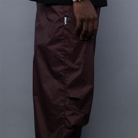 Polyester Baggy Parachute Pants - Chocolate – first we flex