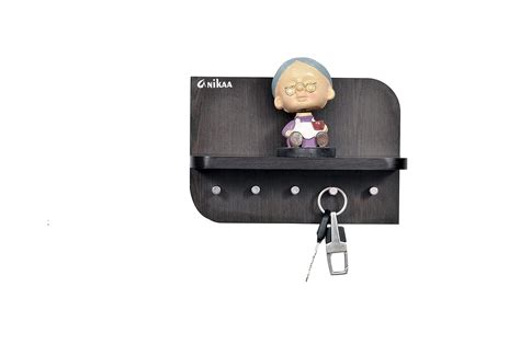Anikaa Rays Engineered Wood Wall Hooks Stand Key Holder for Home Office ...