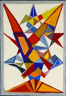Abstract Shapes by Unknown Geometric Shapes Abstract Painting At 1stdibs Abstract Shapes