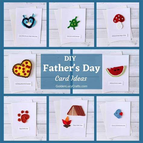 DIY Father’s Day Card Ideas, Handmade Cards - GoldenLucyCrafts