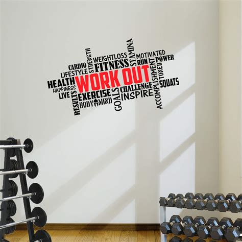 Buy DesignDivil Workout Word Cloud. Premium Motivational Fitness Gym ...