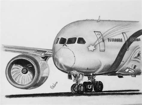 airplane drawing front