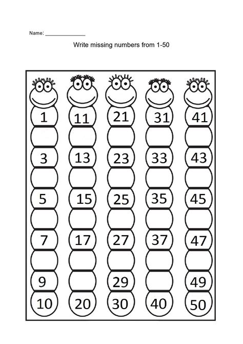 Fill In The Missing Number Worksheet - Writing Practice Worksheet