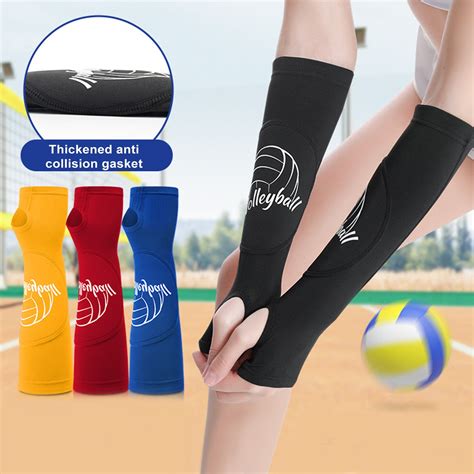 Tnobhg 1 Pair Volleyball Arm Sleeves Reduces Strain Swelling Elbow ...