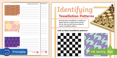 Identifying Tessellation Patterns Activity Sheet