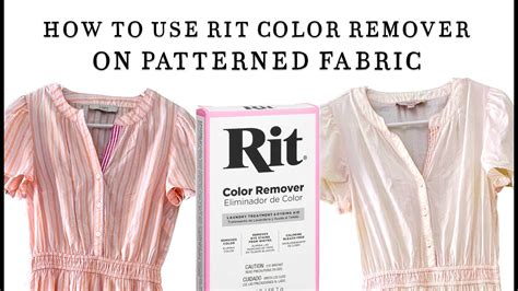 How to use Rit Color Remover on Patterned Fabrics - YouTube