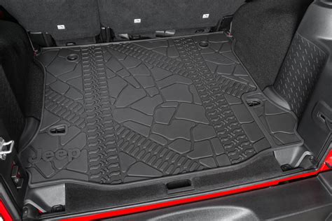 Mopar Floor Liner Slush Mat with Tire Tread Pattern Kit for 14-18 Jeep ...
