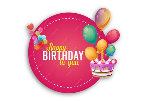 Premium Vector | Happy birthday sticker design