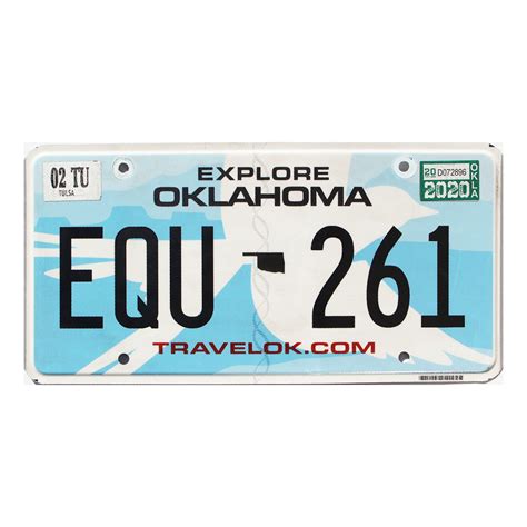2020 Oklahoma Explore #EQU-261 | Old OK License Plates