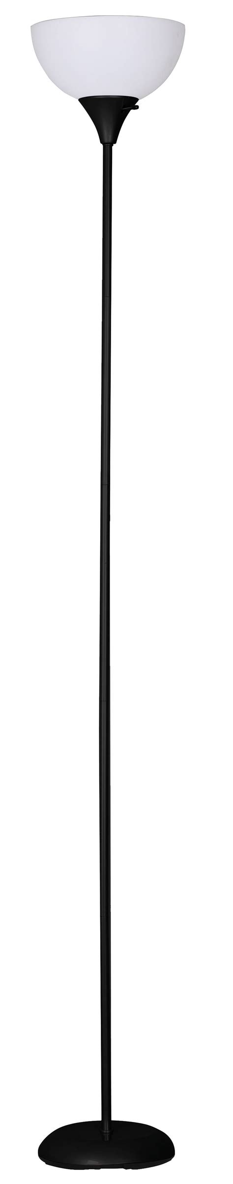 Mainstays Transitional Metal Floor Lamp with LED Bulb, Painted Black ...