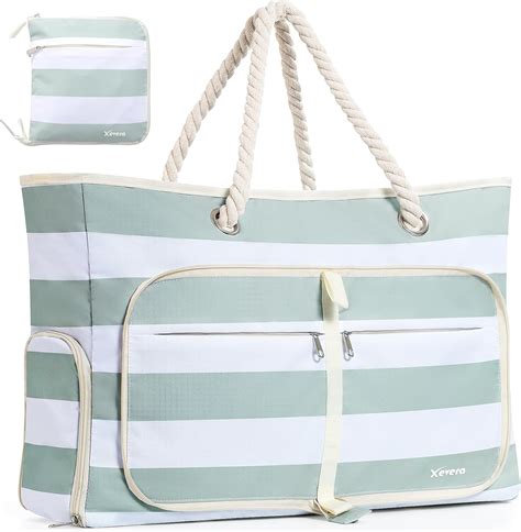 Xevera Extra Large Beach Bags for Women, Foldable Beach Tote Bag with ...