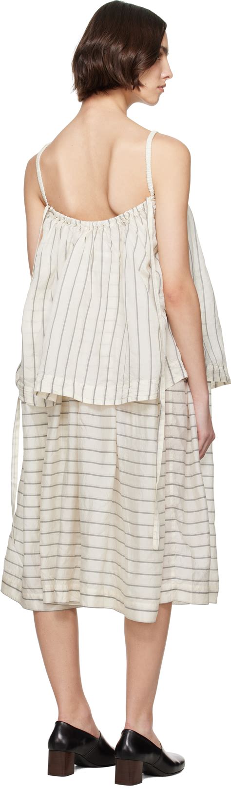 Casey Casey Off-white Fifi Double Midi Dress In As Is | ModeSens