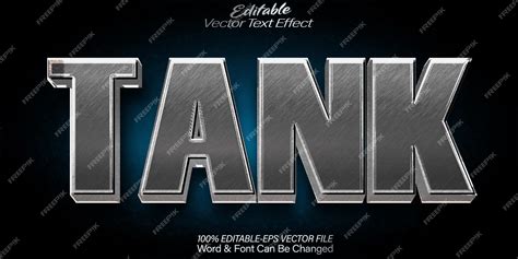 Tank vector text effect editable alphabet warrior soldier historic ...