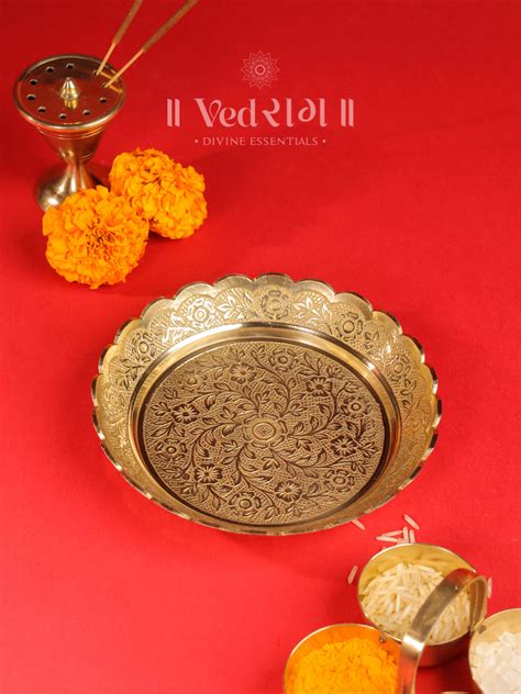 Brass Thaali | Traditional Puja Plate for Rituals | Vedraag – Vedraag ...