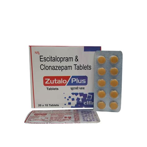 Escitalopram 10mg + Clonazepam I.P 0.5mg Tablets Elfin Drugs Pvt. Lt