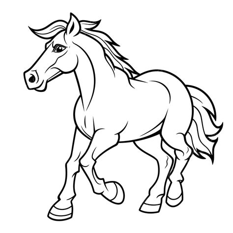 Horse Coloring Pages Outline Sketch Drawing Vector, Horse Drawing, Wing ...