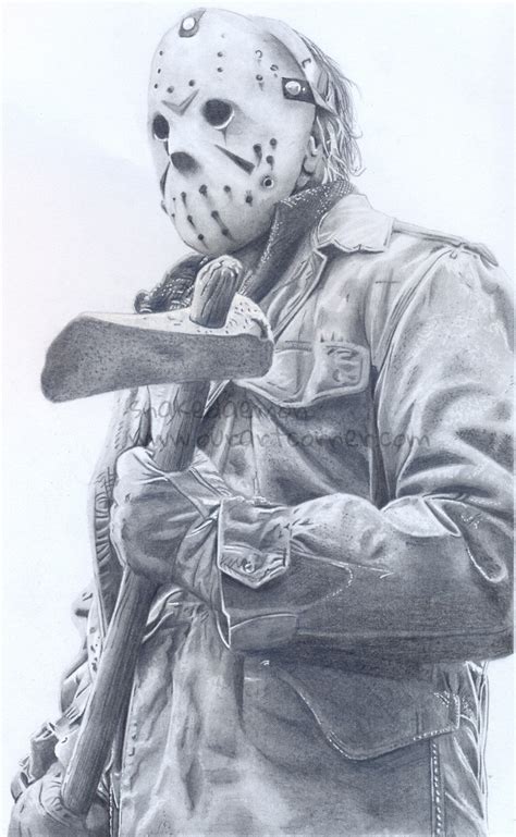 Jason Voorhees Mask Drawing at PaintingValley.com | Explore collection ...