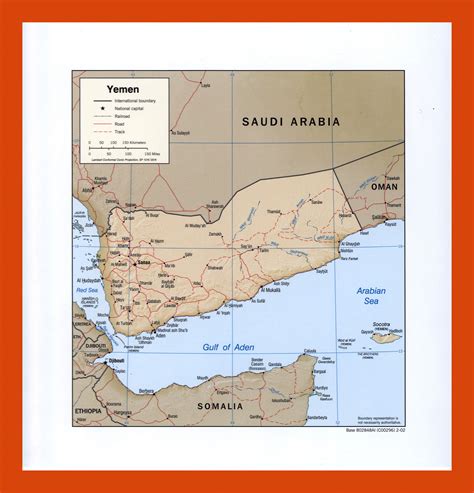 Political map of Yemen - 2002 | Maps of Yemen | Maps of Asia | GIF map | Maps of the World in ...