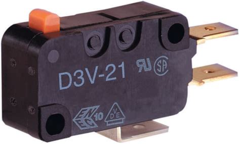 D3V-16-1C25 Omron | Omron Pin Plunger Micro Switch, Tab Terminal, 16 A ...