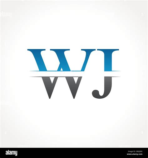 Initial WJ Letter Linked Logo. Creative Letter WJ Logo Design Vector ...