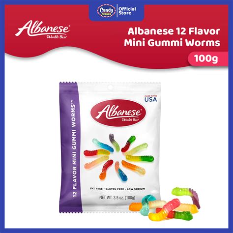 Albanese 12 Flavors Mini Gummy Worms 100g - Candy Corner