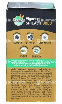Zandu Vigorex Shilajit Gold Capsule 22 - Uses, Side Effects, Dosage ...