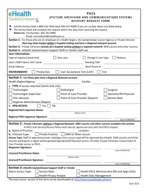 Fillable Online PACS - Picture Archiving and Communications System ...