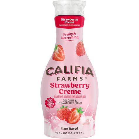 Amazon.com : Califia Farms - Strawberry Crème Refresher Coconut Milk ...