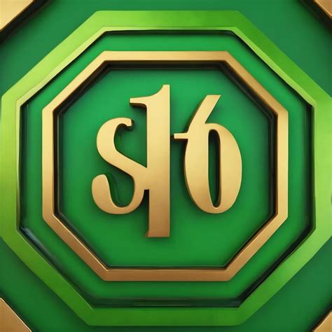 Percentage sign percent symbol element green hexagon | Premium AI ...