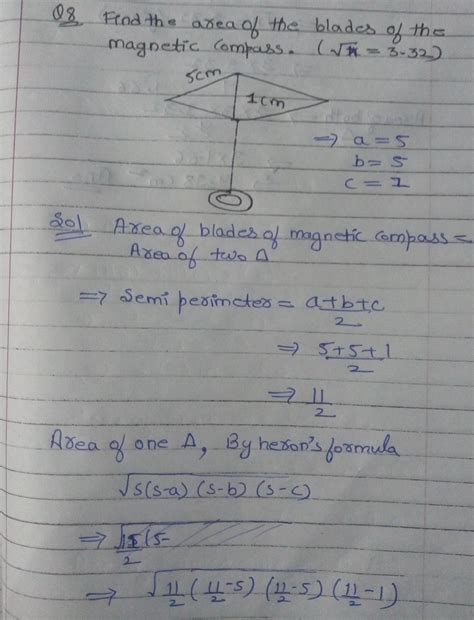 Find the area of the blades of the magnetic compass shown in Fig. 12.27 ...