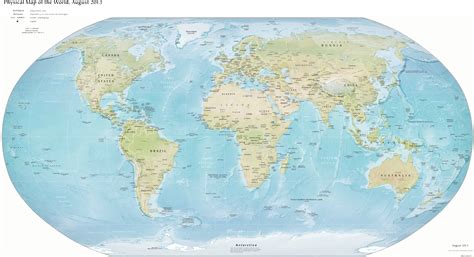 Clipart - Physical Map Of The World