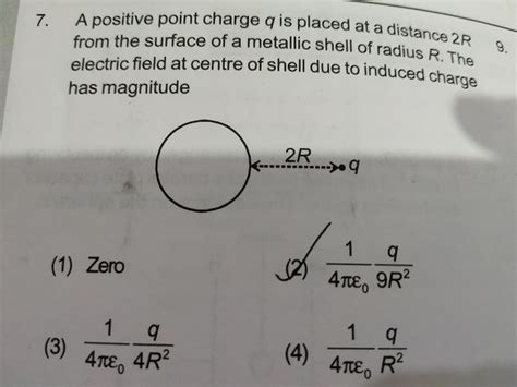 A positive charge q is placed at a distance 2R from the surface of a ...