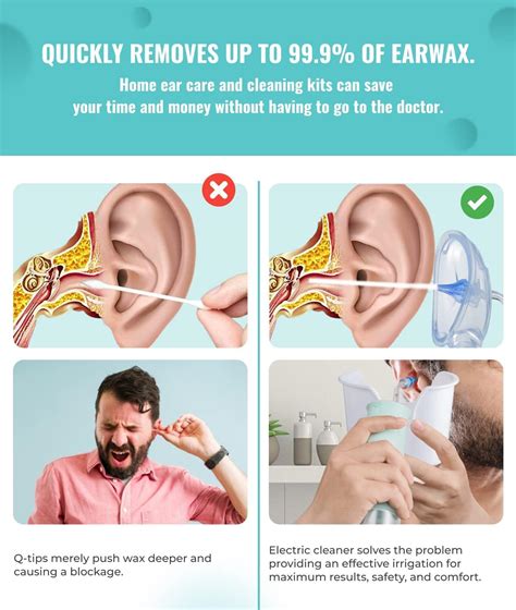 AngelsTD Electric Ear Wax Removal Kit - Safe & Easy Ear Irrigation Water Cleaner with Noise ...