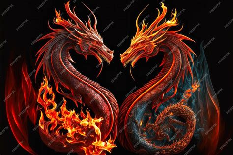 Black And Red Dragons Wallpaper