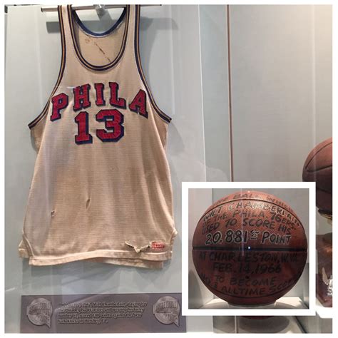 Wilt "The Stilt" Chamberlin and the ball he used the night becoming the ...