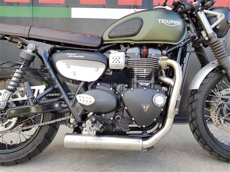 MassMoto Exhaust Full System 2in1 Silencer Triumph Street Scrambler 20 ...