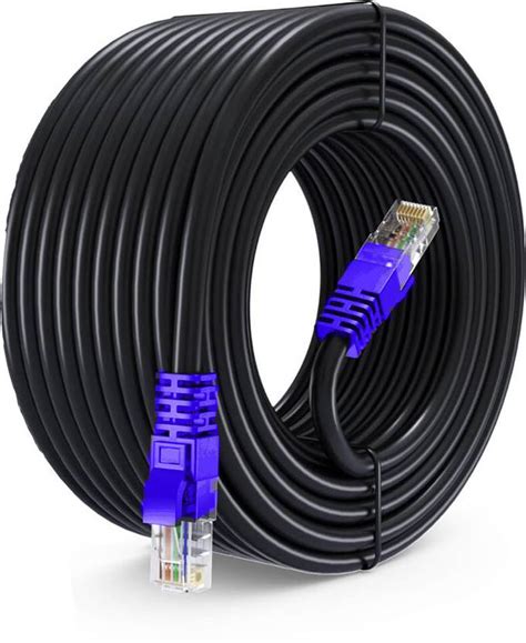 Sadow LAN Cable 25 m 25 Meter Cat6e Outdoor Ethernet Cable Lan Network ...