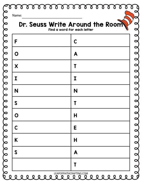 Free dr seuss worksheets and printables for kids – Artofit