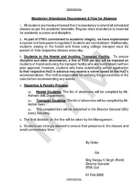 30 - Notice for the Attendance - CONFIDENTIAL CONFIDENTIAL Mandatory ...