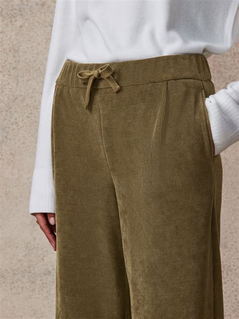 Buy Khaki Green Pull On Wide Leg Corduroy Trousers from the Next UK ...