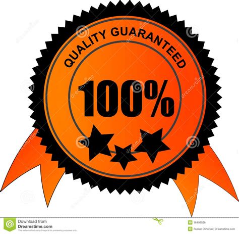 100 Percent Quality Guaranteed Stock Vector - Illustration of ...