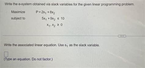 Image result for Slack Variables in Linear Programming