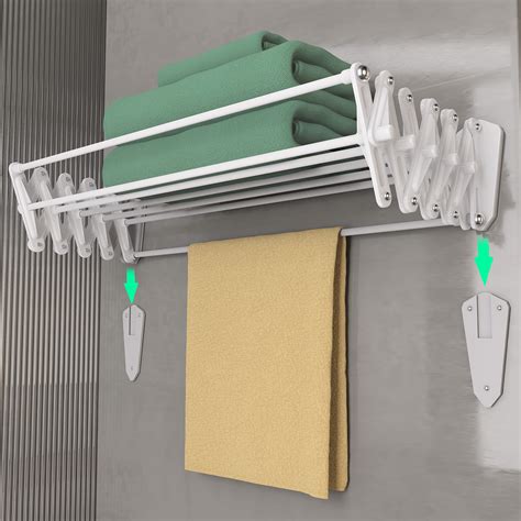 Wall Mounted Drying Rack Woolite 24 In. W X 5.12 In H Collapsible