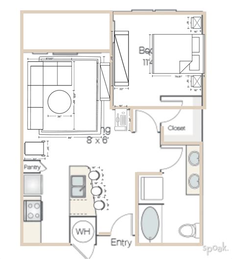 Small Studio Floor Plans Small Rectangular Studio Apartment Layouts
