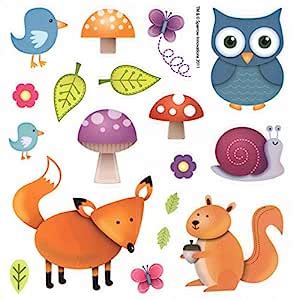 Sparrow Innovations Reusable Vinyl Stickers ~ Forest Critters (18 ...