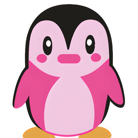 Pink Penguin Clip Art · Creative Fabrica